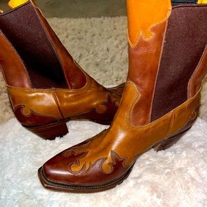 Vintage Ralph Lauren Leather Western Women Boots